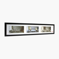Ramă foto panoramică  15x90 neagră, 15x90 cm