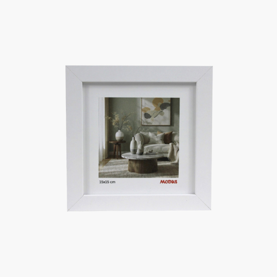 Ramă foto pentru poze pătrat 15x15 alb, 15x15 cm