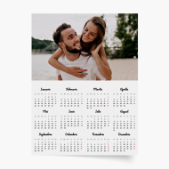 Calendar de perete, Calendar pentru decor cu o singura pagina , 30x40 cm