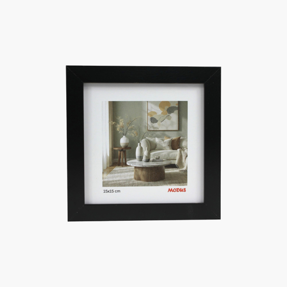 Ramă foto pentru poze pătrat 15x15 negru, 15x15 cm