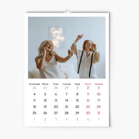 Calendar de perete, Șablon gol, 20x30-A4 cm