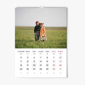 Calendar de perete, Șablon gol, 20x30-A4 cm