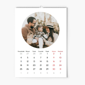 Calendar de perete, Șablon gol, 20x30-A4 cm