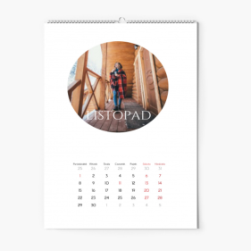 Calendar de perete, Fotografii în cercuri, 30x40-A3 cm