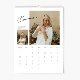 Calendar de perete, Minimalist, 30x40-A3 cm