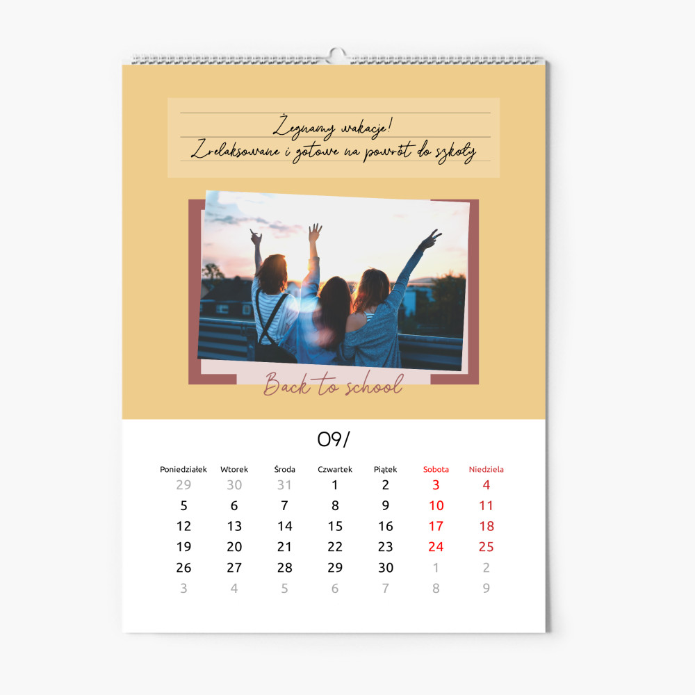 Calendar de perete, Pentru lipirea fotografiilor, 20x30-A4 cm