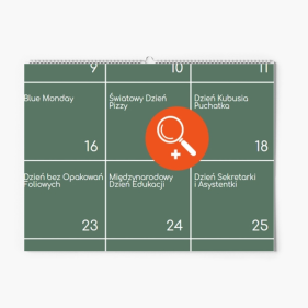 Calendar de perete, Sărbători neobișnuite - niveluri, 30x20-A4 cm