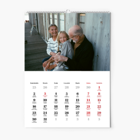Calendar de perete, Un cadou pentru bunicii iubiți, 20x30-A4 cm