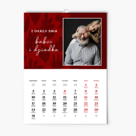 Calendar de perete, Un cadou pentru bunicii iubiți, 20x30-A4 cm