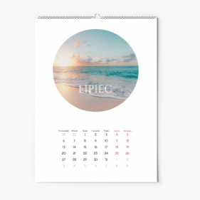 Calendar de perete, Fotografii în cercuri, 30x40-A3 cm