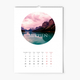 Calendar de perete, Fotografii în cercuri, 30x40-A3 cm
