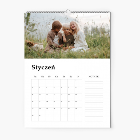 Calendar de perete, Fotografie cu note, 20x30-A4 cm