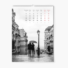 Calendar de perete, Fotografie completă, 20x30-A4 cm