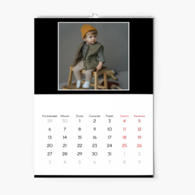 Calendar de perete, Designul tău contrastant, 20x30-A4 cm