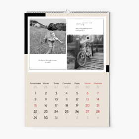 Calendar de perete, Calendar cu notițele tale, 20x30-A4 cm