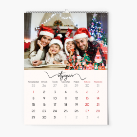Calendar de perete, Crăciun modern, 30x40-A3 cm