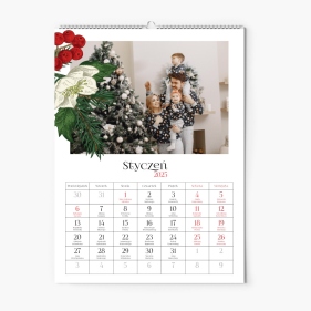 Calendar de perete, Crăciun fericit, 30x40-A3 cm
