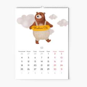 Calendar de perete, Colecția cu bunicii este cea mai bună, 30x40-A3 cm