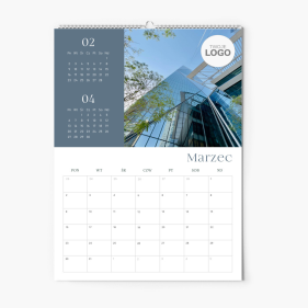 Calendar de perete, Elegant cu logo, 20x30-A4 cm