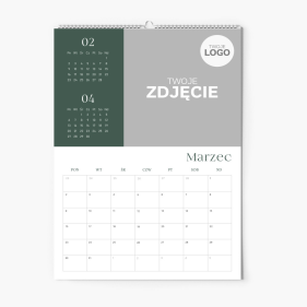 Calendar de perete, Elegant cu logo, 20x30-A4 cm