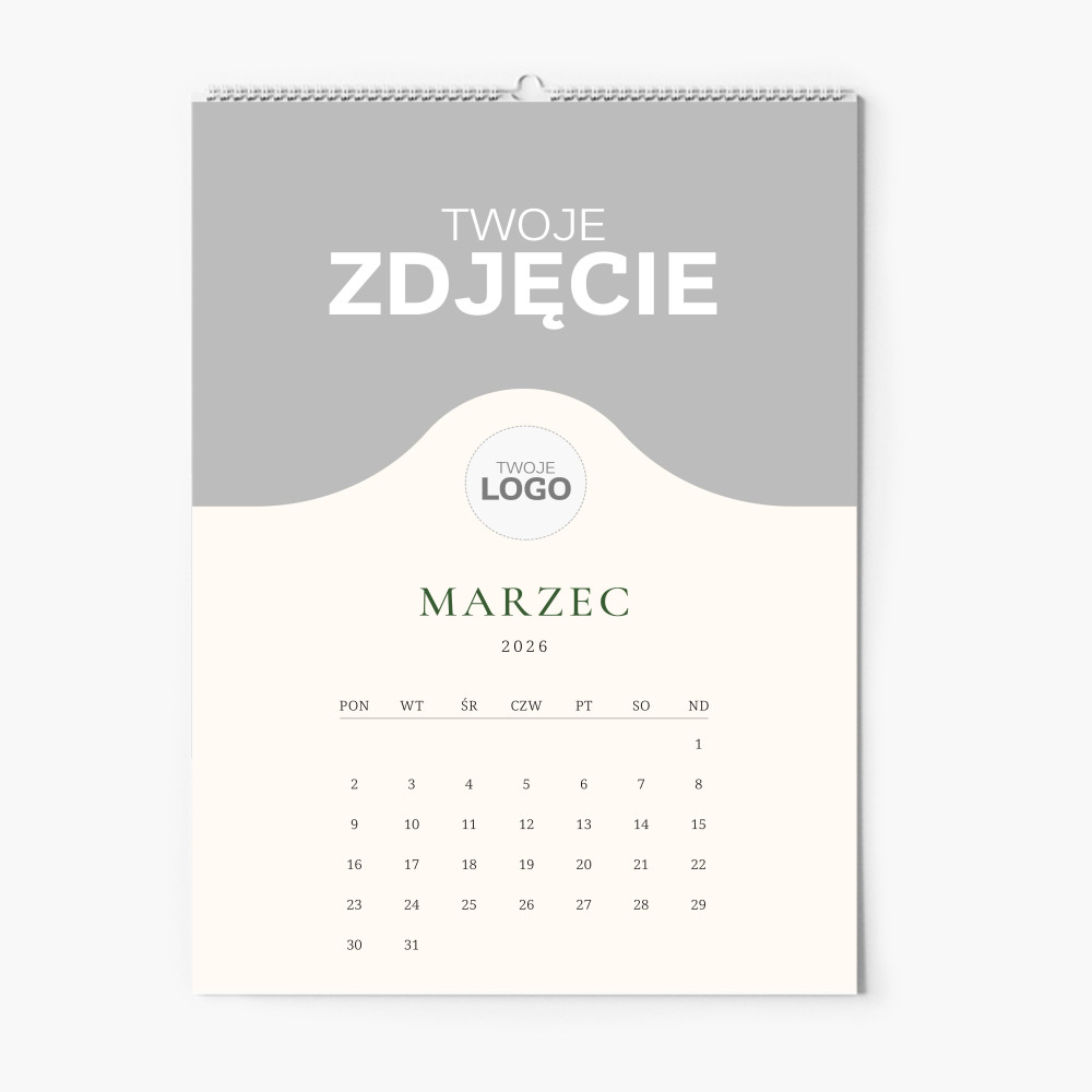 Calendar de perete, Cu imprimeu de logo, 20x30-A4 cm