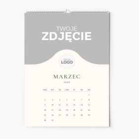 Calendar de perete, Cu imprimeu de logo, 20x30-A4 cm