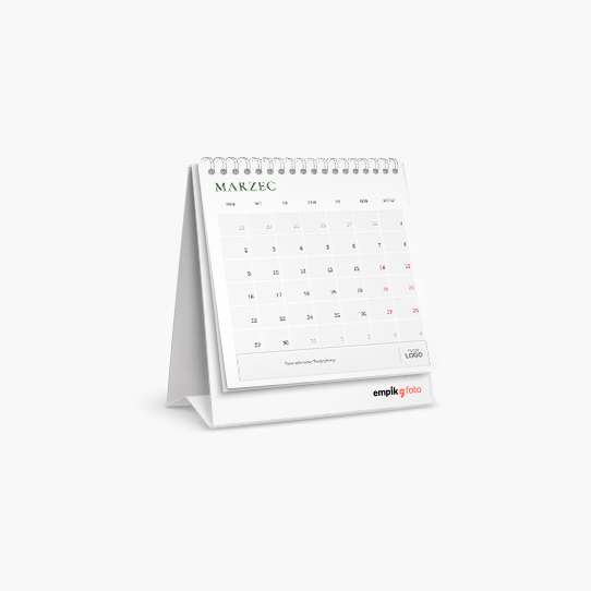 Calendar de birou, Logo-ul z în acuarelă, 14x14