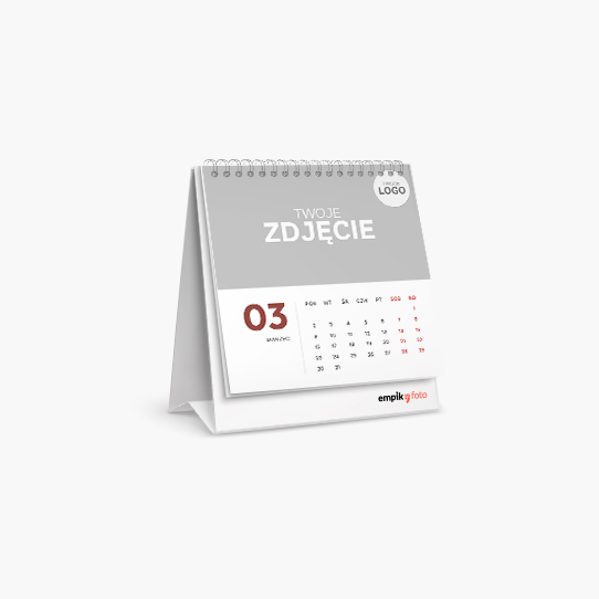 Calendar de birou, Marca ta, 14x14