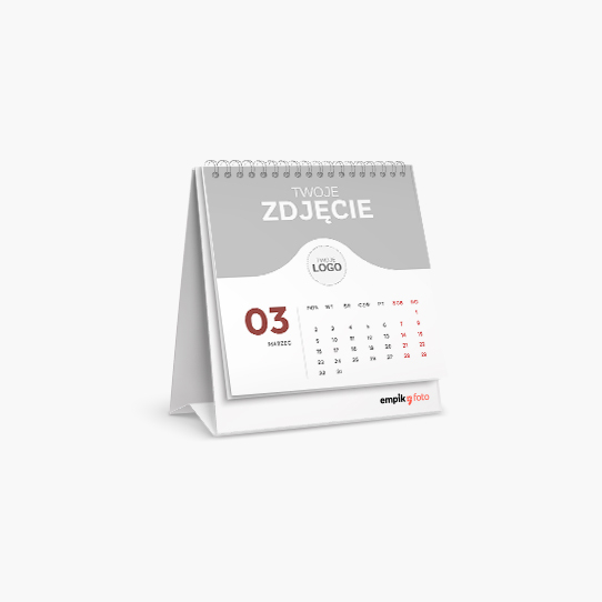 Calendar de birou, Cu imprimeu de logo, 14x14