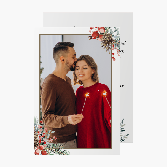 Felicitare personalizată Zăpadă tăcută 3, 10x15 cm