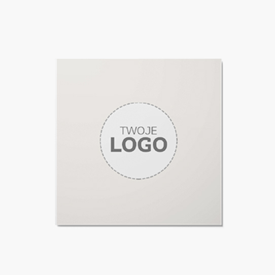 Felicitare personalizată Globuri de Crăciun z logo, 14x14 cm