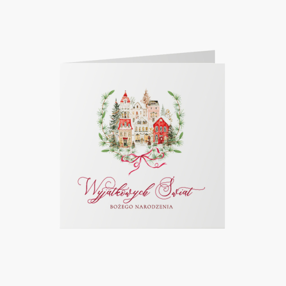 Felicitare personalizată Veselă cu logo-ul 2, 14x14 cm