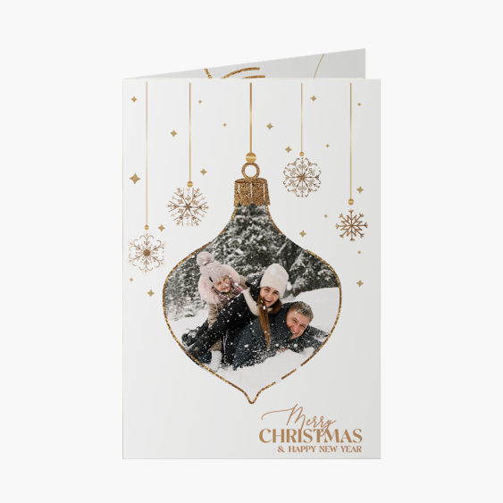 Felicitare personalizată Crăciun de Aur 4, 20x30 cm