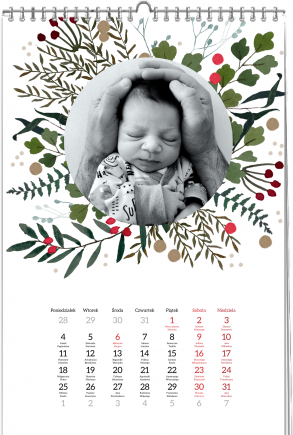 Calendar de perete, Crăciun, 30x40-A3 cm