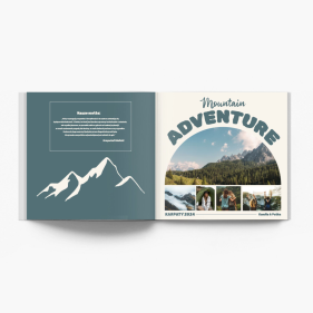 Aventură montană fotocarte, 25x25 cm