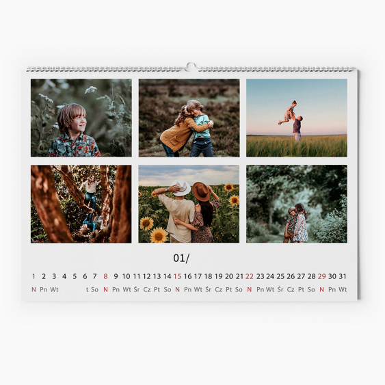 Calendar de perete, Capturează amintiri, 30x20-A4 cm