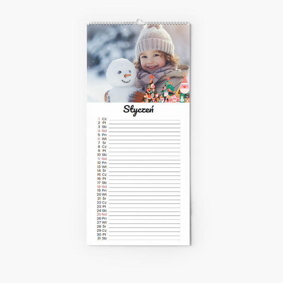 Calendar de Bucătărie, Crăciun modern, 15x30
