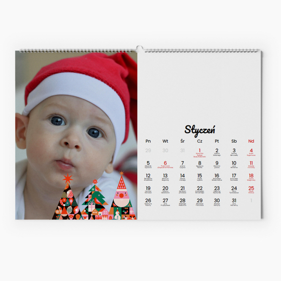 Calendar de perete, Crăciun modern, 40x30-A3 cm