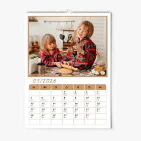 Calendar de perete, Crăciun de Aur 1, 30x40-A3 cm