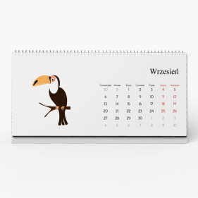 Calendar de birou, Animale, 22x10 cm