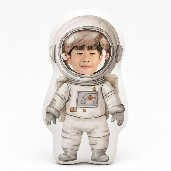 Pernă 3D personalizată, catifea, Astronautul 2, 30x30 cm