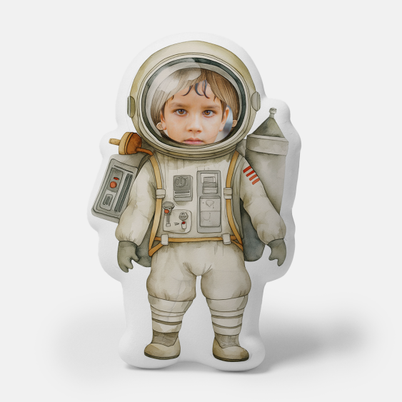 Pernă 3D personalizată, catifea, Astronautul 1, 30x30 cm