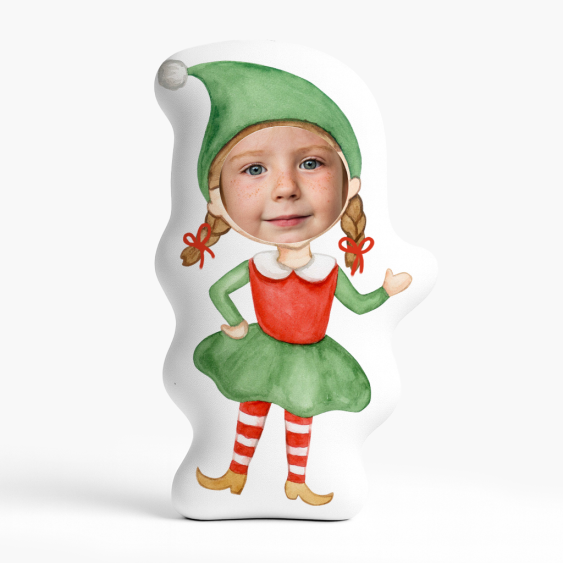 Pernă 3D personalizată, catifea, Elf, 30x30 cm