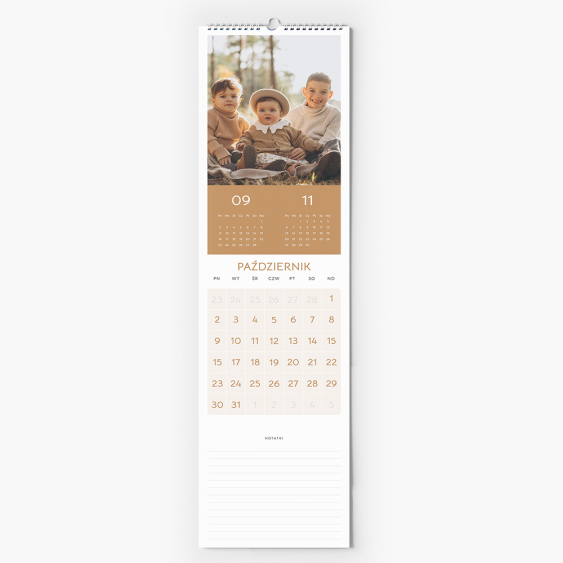 Calendar de Bucătărie, Bej, 12x45