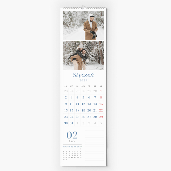 Calendar de Bucătărie, Albastru, 12x45