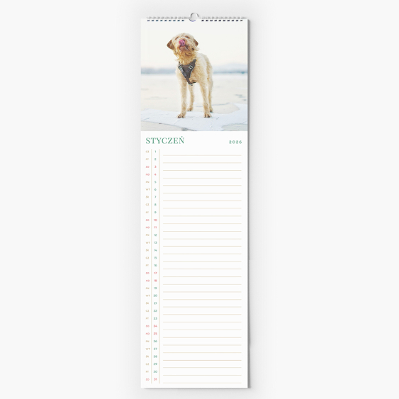 Calendar de Bucătărie, Natural, 12x45