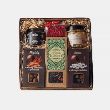 Set cadou Clasic - cutie cu ceai, dulceață și dulciuri