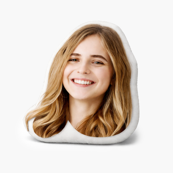 Pernă 3D personalizată, catifea, Forma feței tale, 30x30 cm