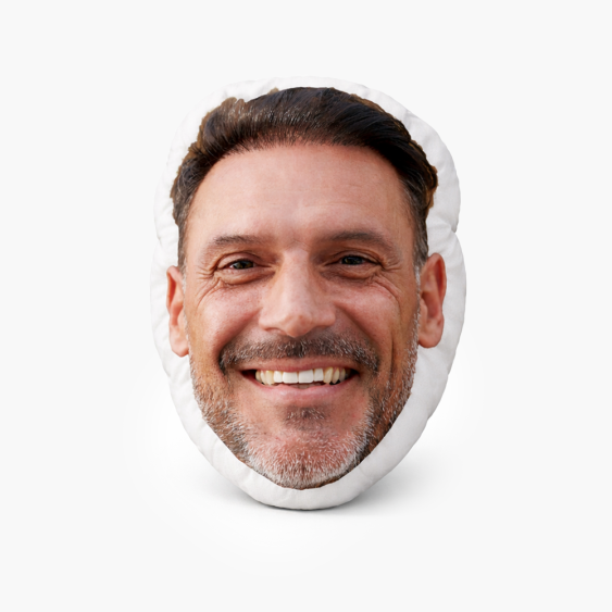 Pernă 3D personalizată, catifea, Forma feței tale, 30x30 cm