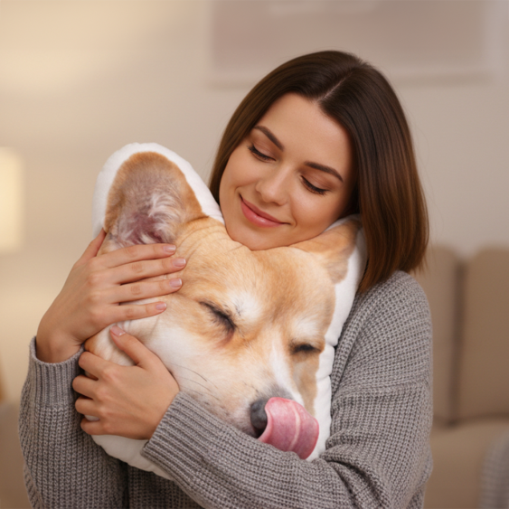 Pernă 3D personalizată, catifea, Forma ta, 30x30 cm